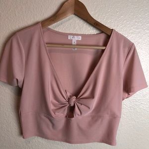 LEITH  tie front crop top